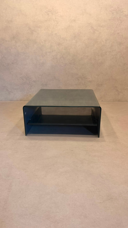 Couchtisch Coffee Table aus gebogenem getöntem Glas