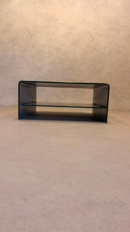 Couchtisch Coffee Table aus gebogenem getöntem Glas