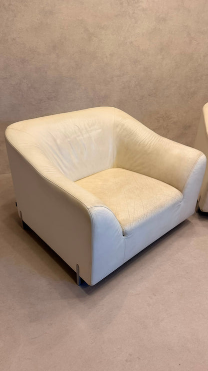 Ligne Roset Snowdonia Leder-Sessel designt von Eric Jourdan