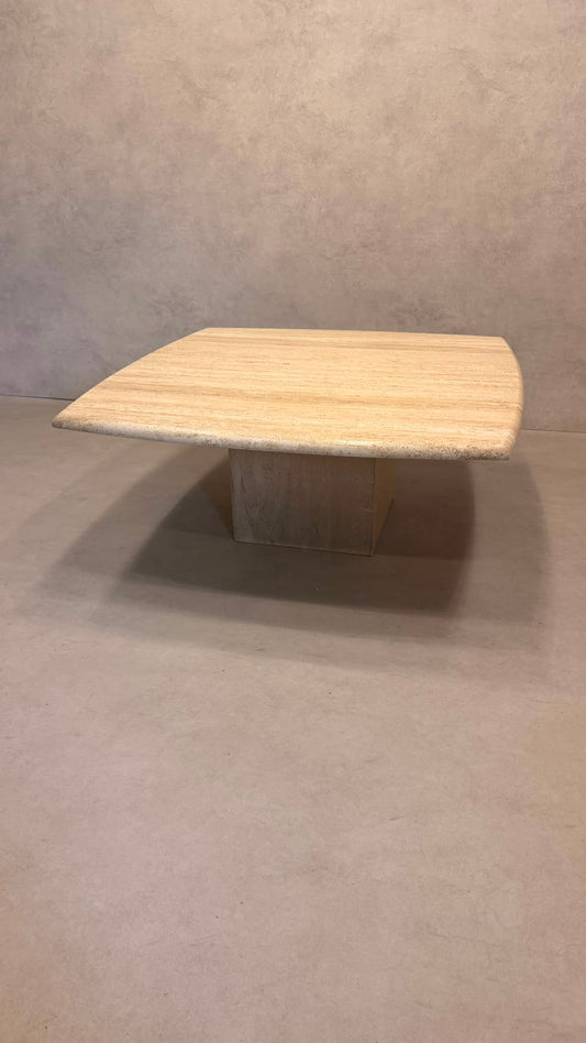 Italienischer vintage Travertin Couchtisch Coffee Table