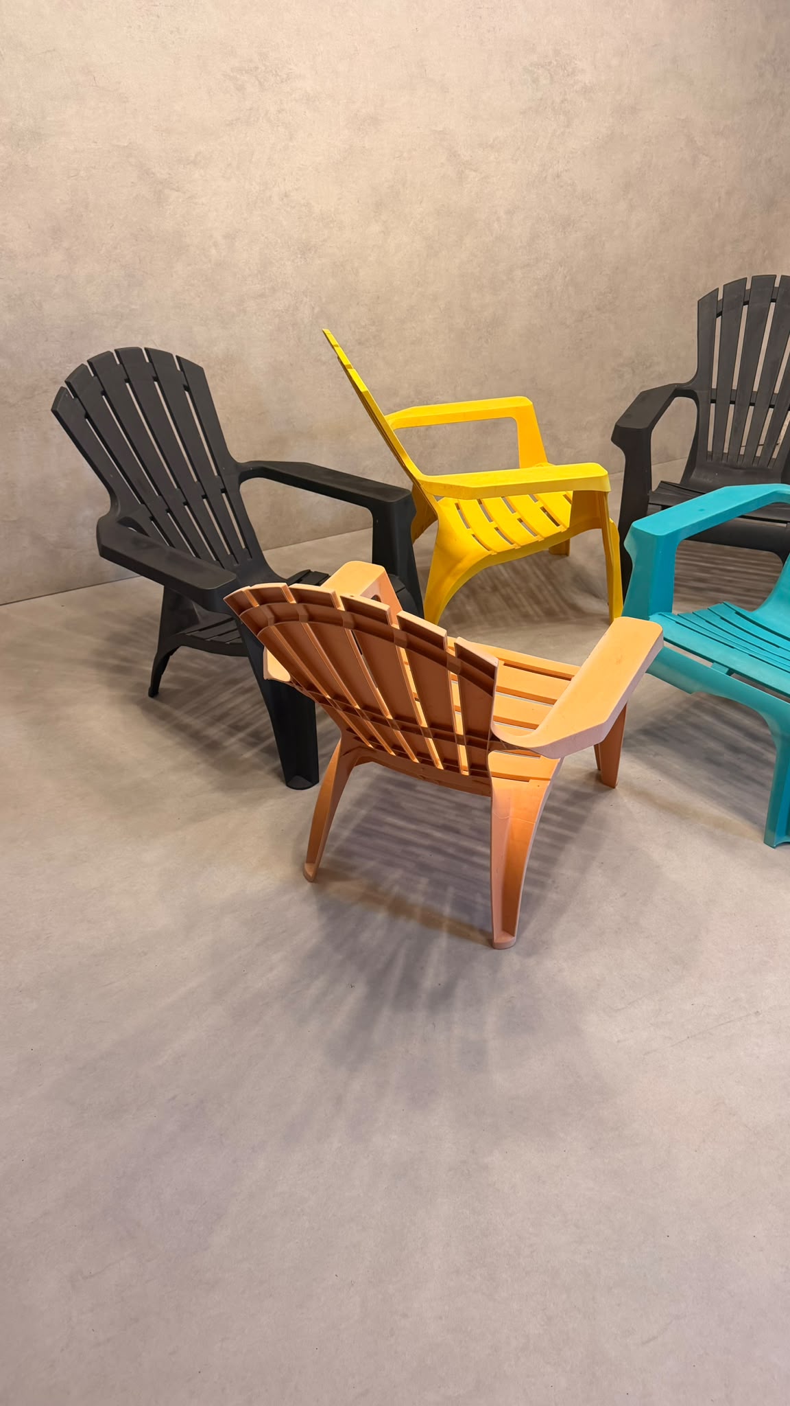 5er Set ProGarden Dolomiti Adirondack Gartenstuhl Kunststoff
