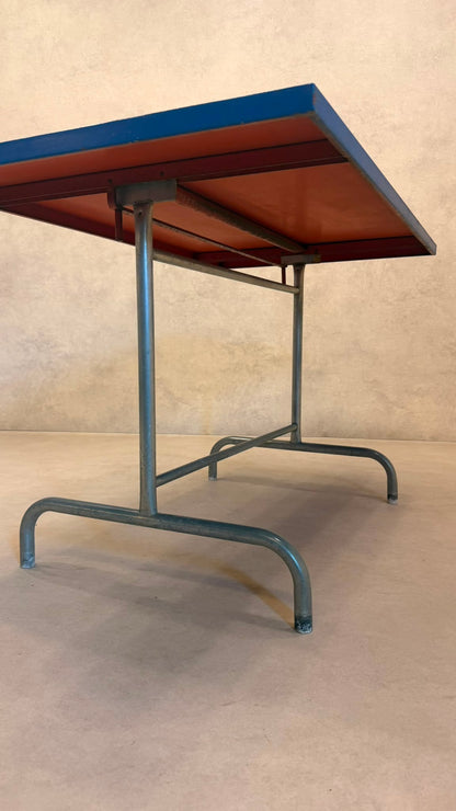 Schaffner Gartentisch klappbar aus Metall in blau lackiert