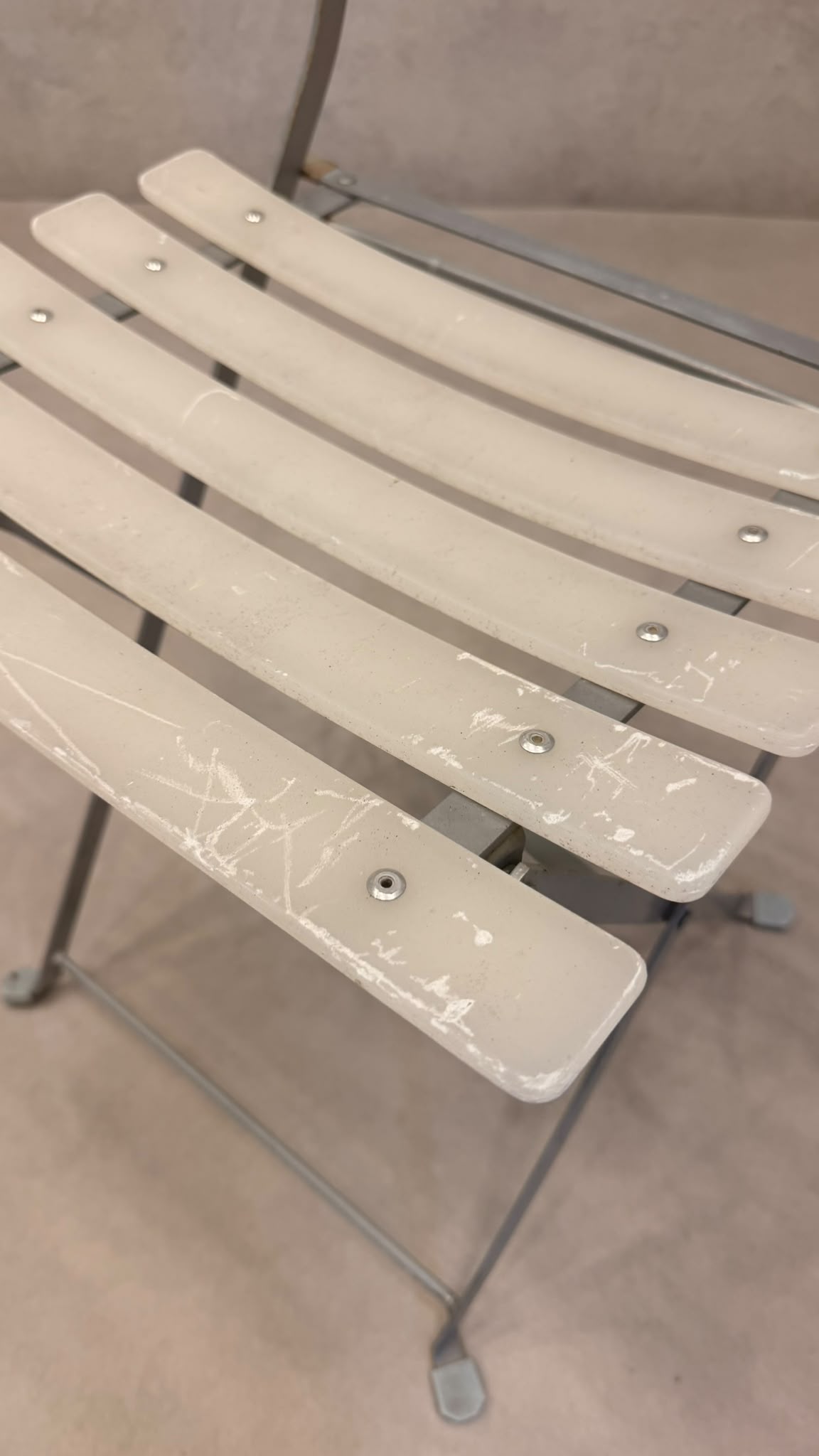 Bistro Klappstuhl Gartenstuhl mit Kunststofflatten + Metall