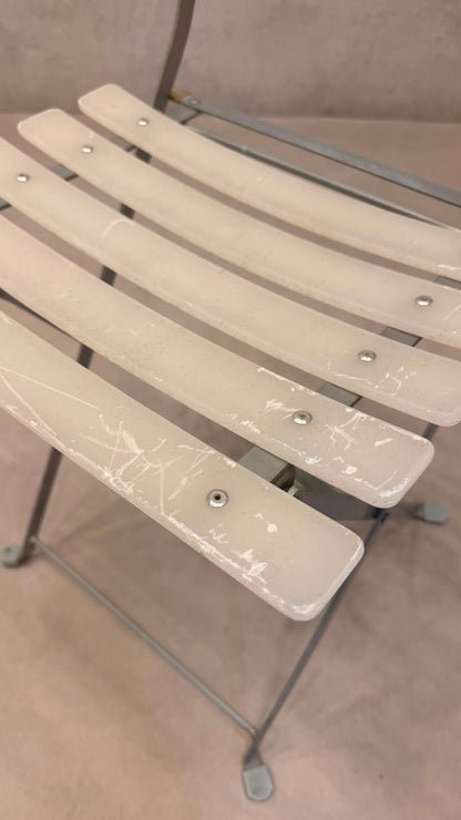 Bistro Klappstuhl Gartenstuhl mit Kunststofflatten + Metall