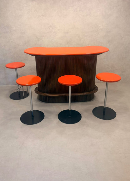 Design Bar-Schrank Set, French Riviera 1940/50er, Rattan