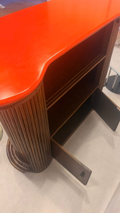 Design Bar-Schrank Set, French Riviera 1940/50er, Rattan
