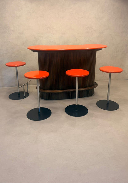 Design Bar-Schrank Set, French Riviera 1940/50er, Rattan