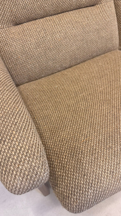 Skandinavisches 2-Sitzer Sofa mit Hocker aus den 70er Jahre
