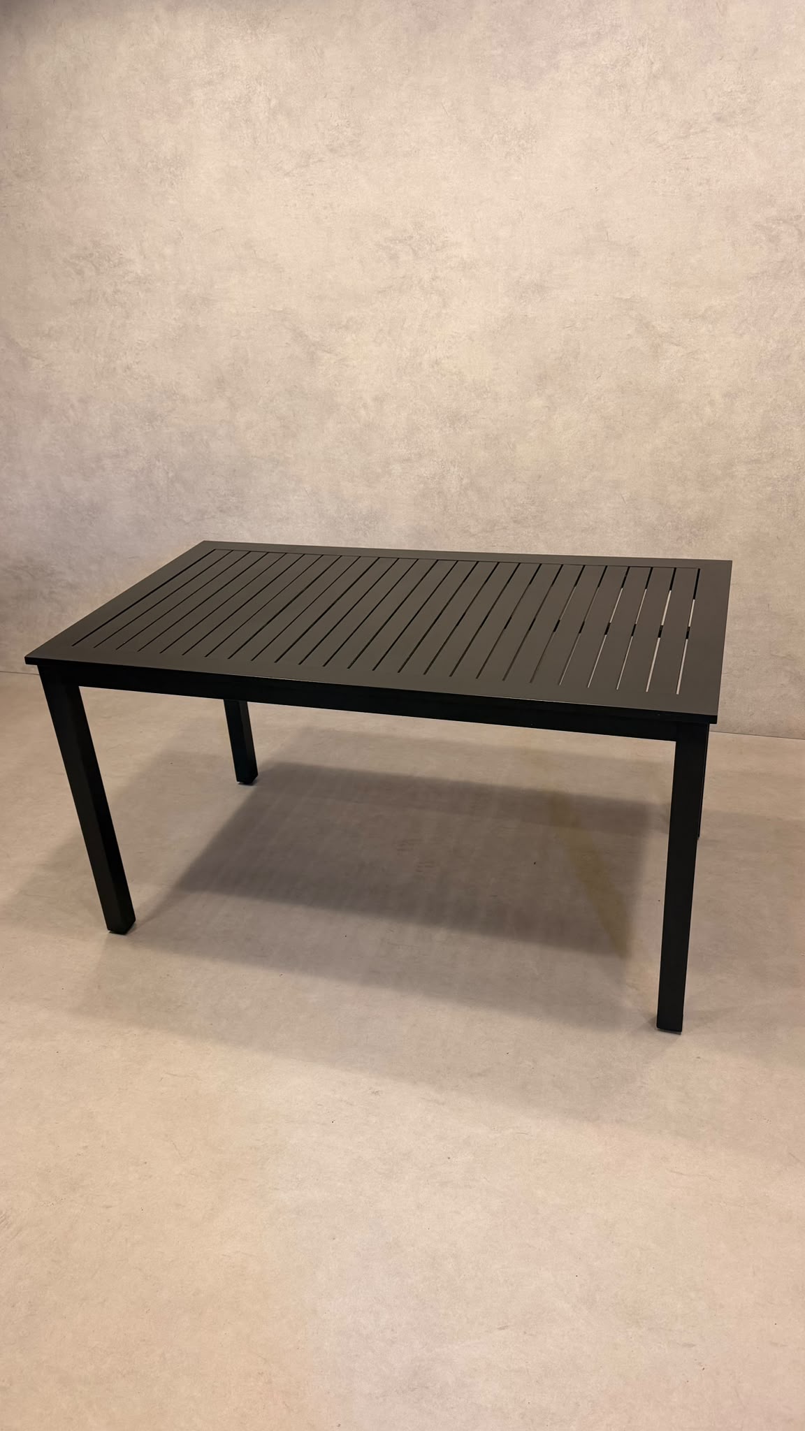Moderner Aluminium Gartentisch Anthrazit Lattenoptik