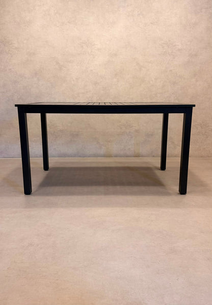 Moderner Aluminium Gartentisch Anthrazit Lattenoptik