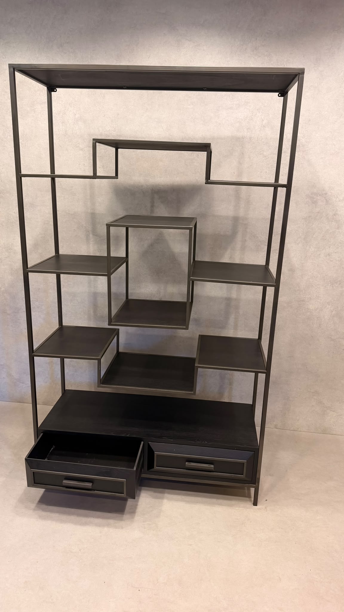 PTMD Lixly Design Regal Metall & Holz mit Schubladen