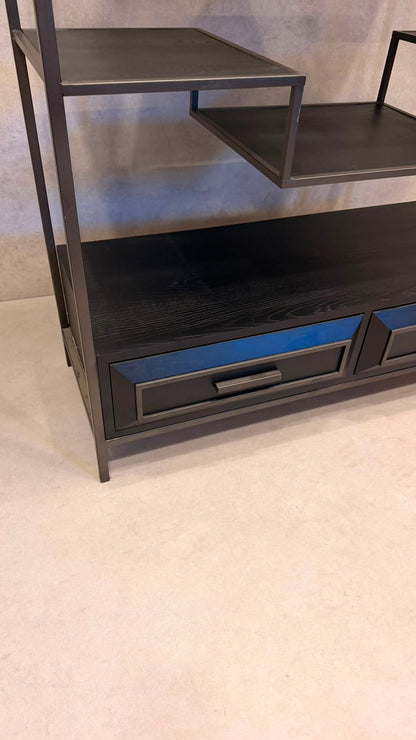 PTMD Lixly Design Regal Metall & Holz mit Schubladen