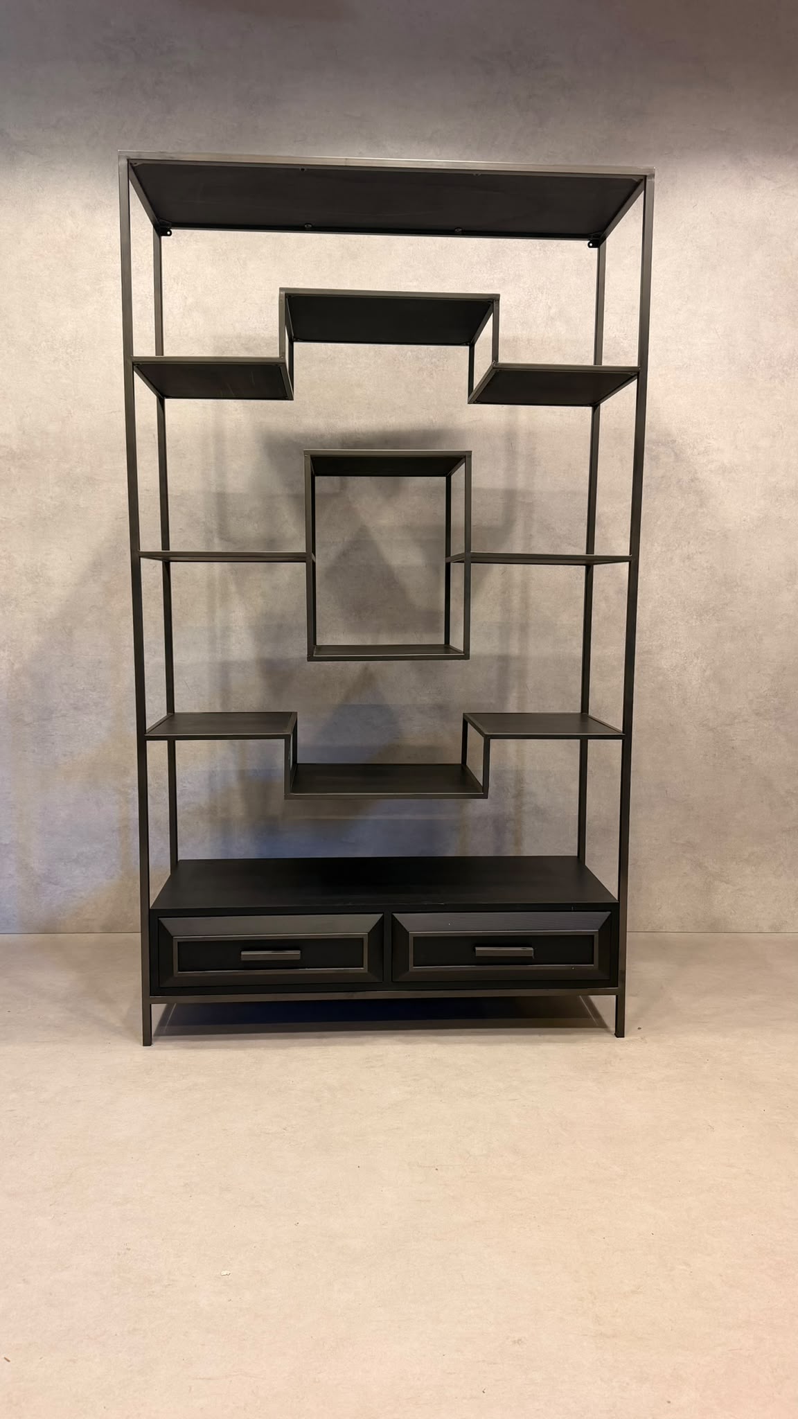 PTMD Lixly Design Regal Metall & Holz mit Schubladen