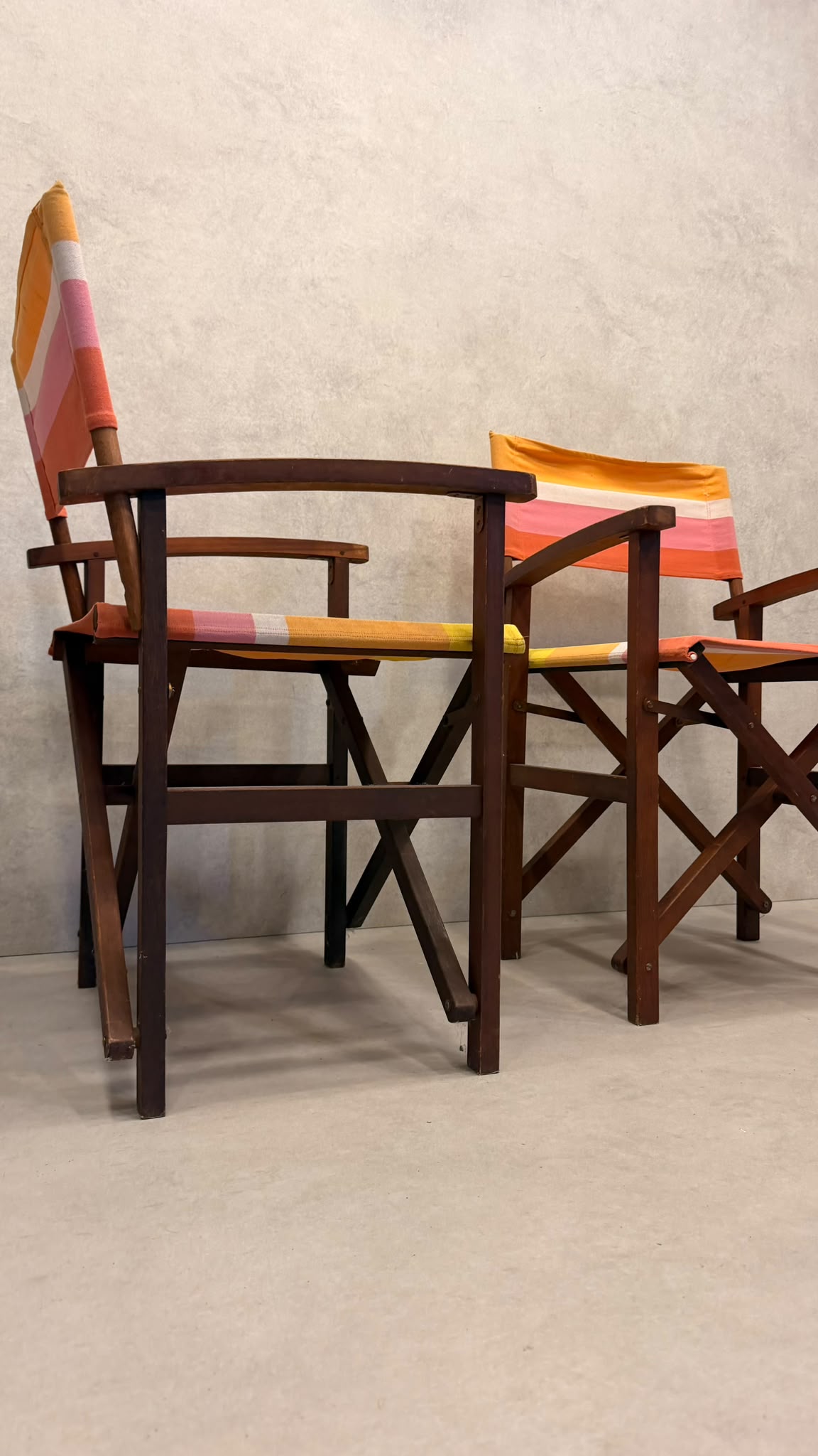2er-Set Vintage Regiestühle Holz klappbar 70er Design