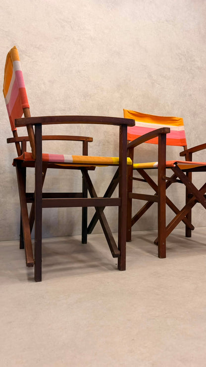2er-Set Vintage Regiestühle Holz klappbar 70er Design