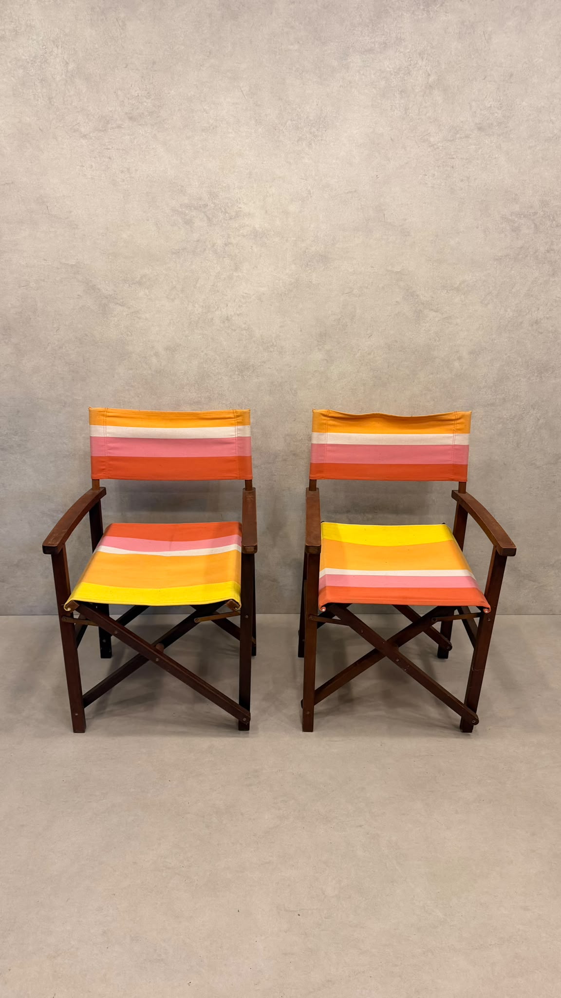 2er-Set Vintage Regiestühle Holz klappbar 70er Design
