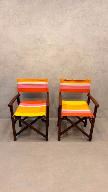 2er-Set Vintage Regiestühle Holz klappbar 70er Design