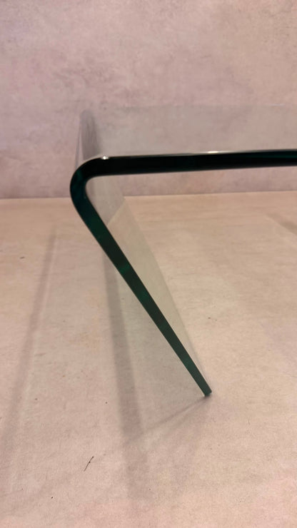 Vintage Coffee Table Couchtisch mit gebogenem Glas