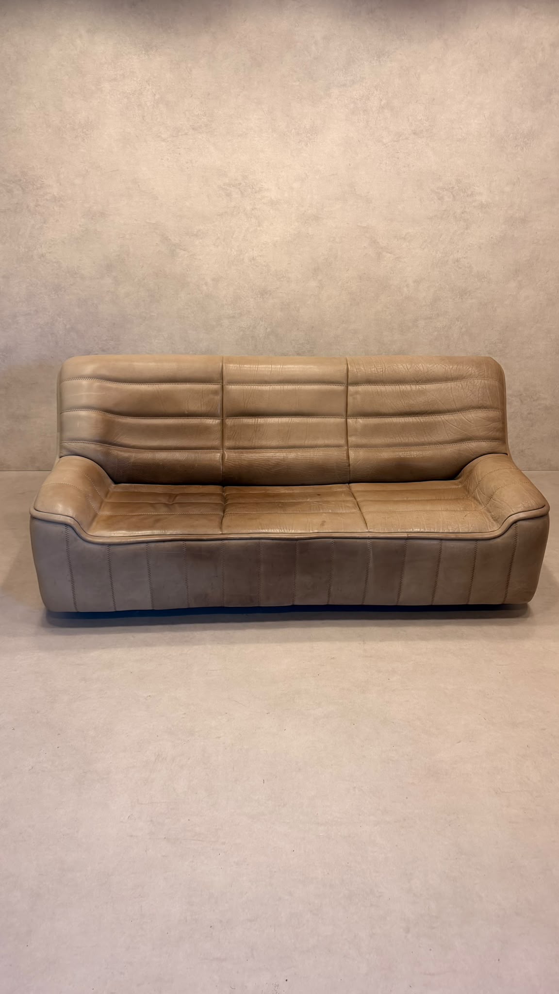 3-Sitzer Sofa DS-84 von De Sede aus Büffelleder (1)