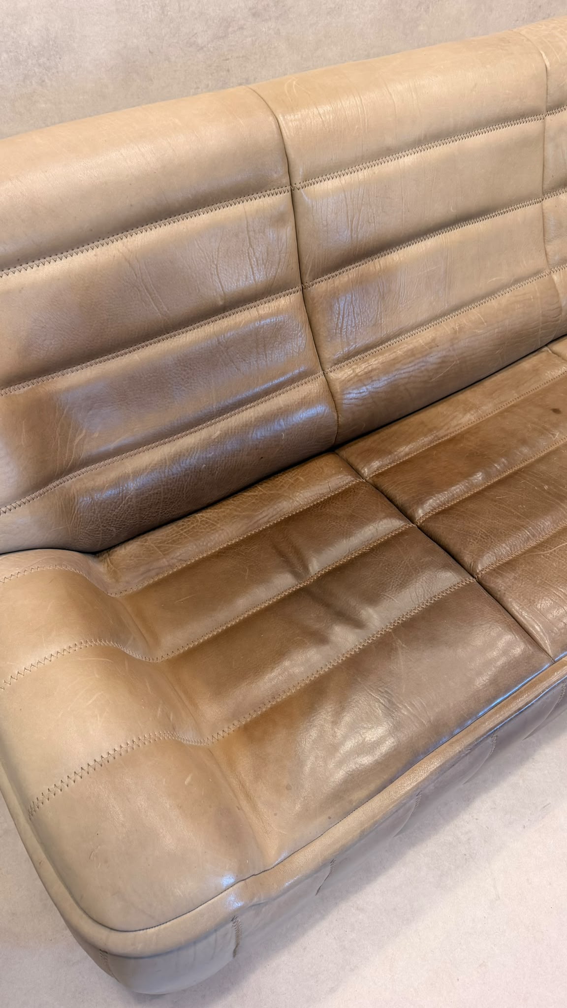 3-Sitzer Sofa DS-84 von De Sede aus Büffelleder (1)