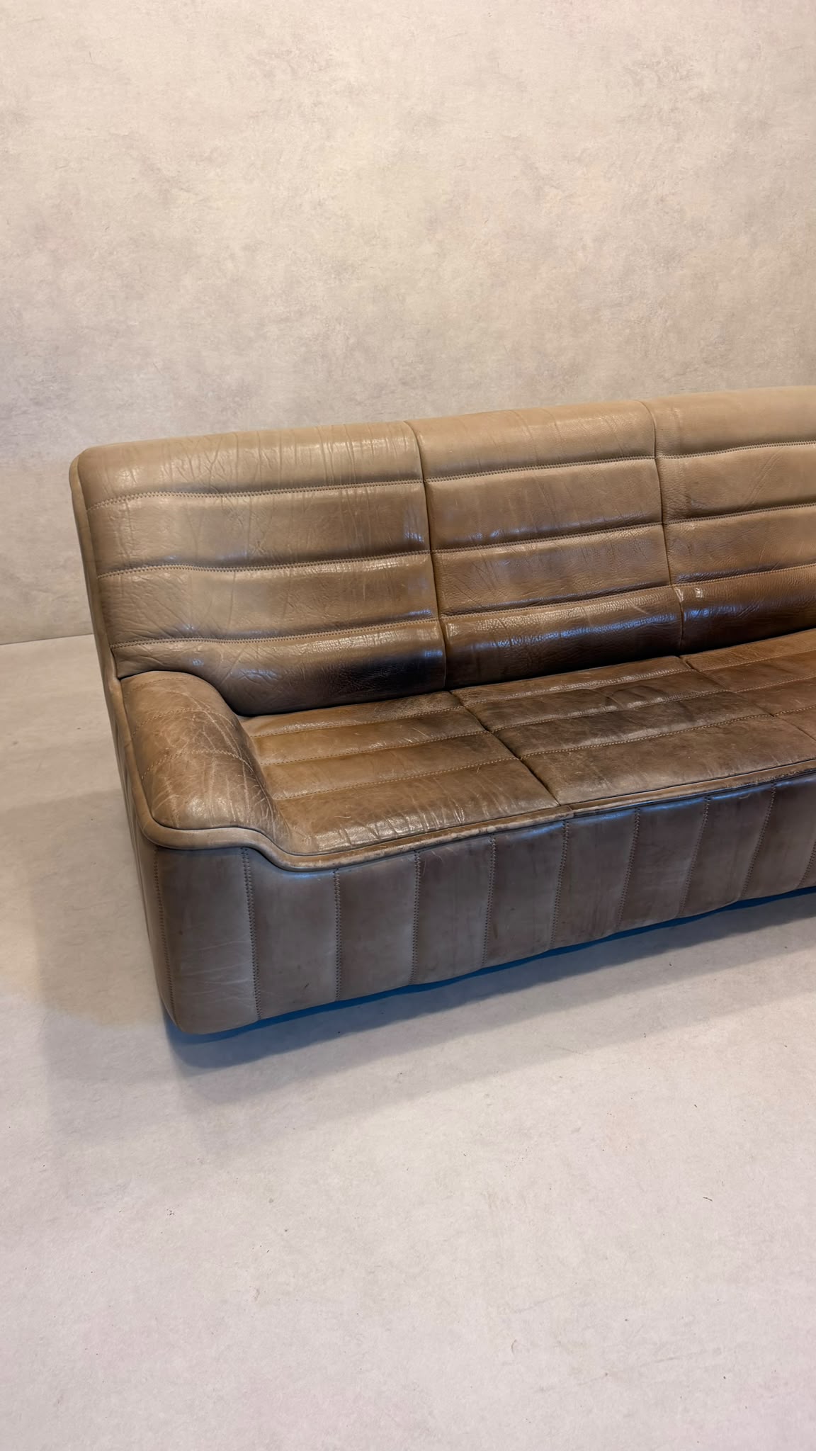 3-Sitzer Sofa DS-84 von De Sede aus Büffelleder (2)