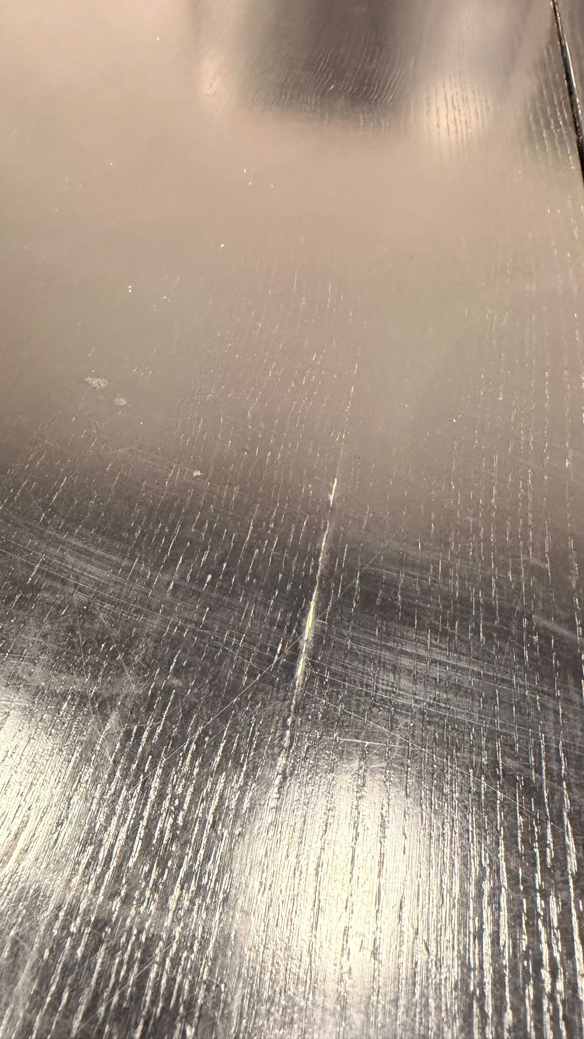 Achteckiger Vintage Tisch in schwarz und Chromfüsse