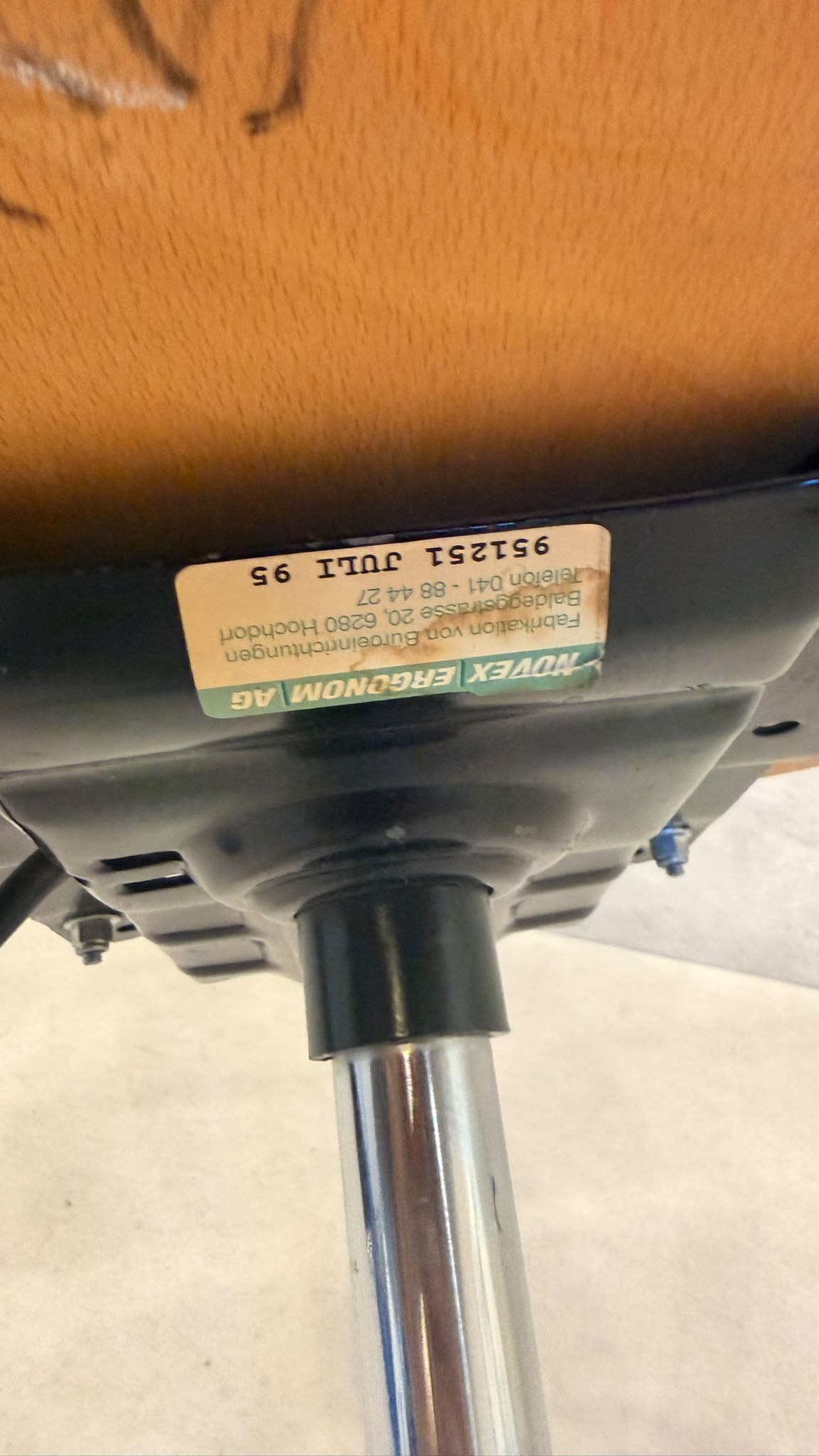 Vintage Industrie Drehstuhl Werkstattstuhl Atelierstuhl