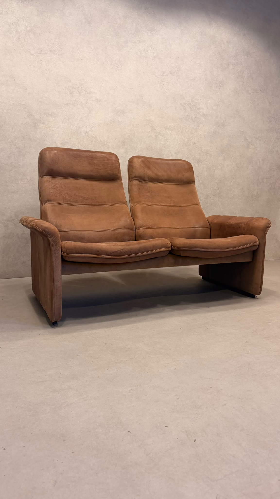De Sede DS-50 2-Sitzer Ledersofa Designklassiker in cognac