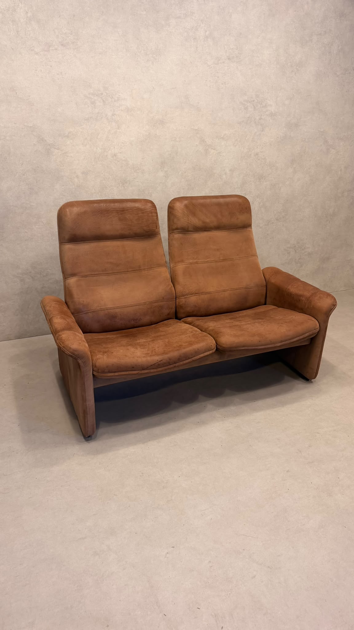 De Sede DS-50 2-Sitzer Ledersofa Designklassiker in cognac