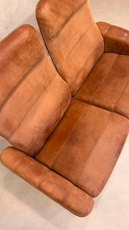 De Sede DS-50 2-Sitzer Ledersofa Designklassiker in cognac