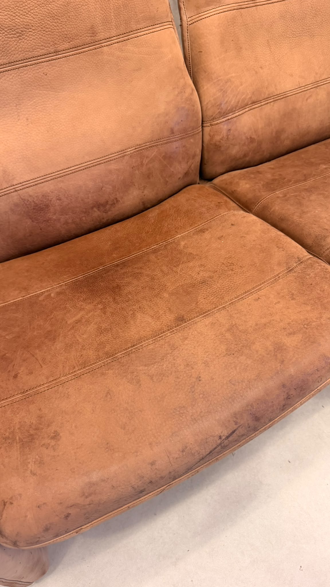 De Sede DS-50 2-Sitzer Ledersofa Designklassiker in cognac