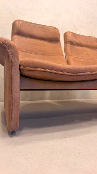 De Sede DS-50 2-Sitzer Ledersofa Designklassiker in cognac