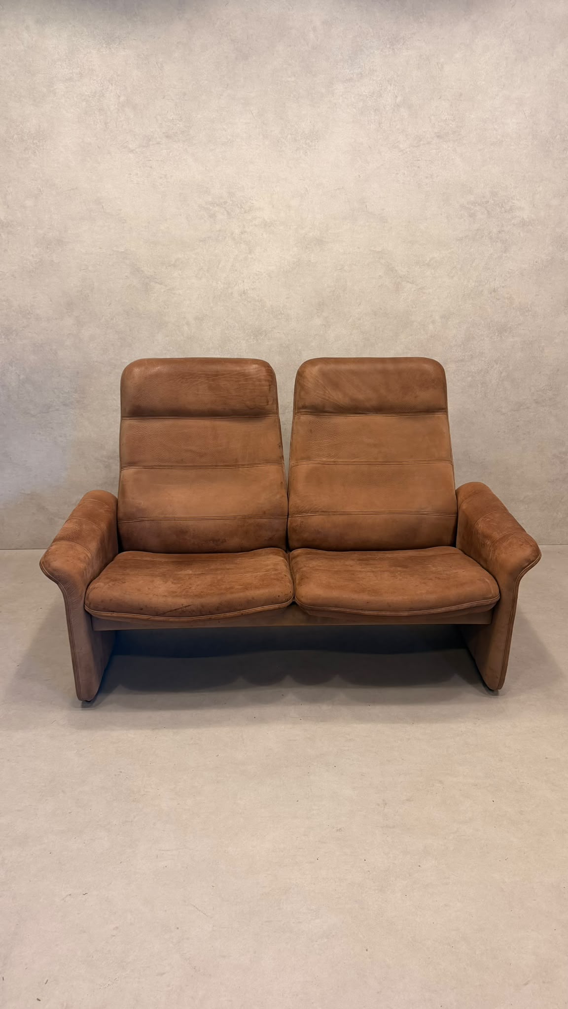 De Sede DS-50 2-Sitzer Ledersofa Designklassiker in cognac
