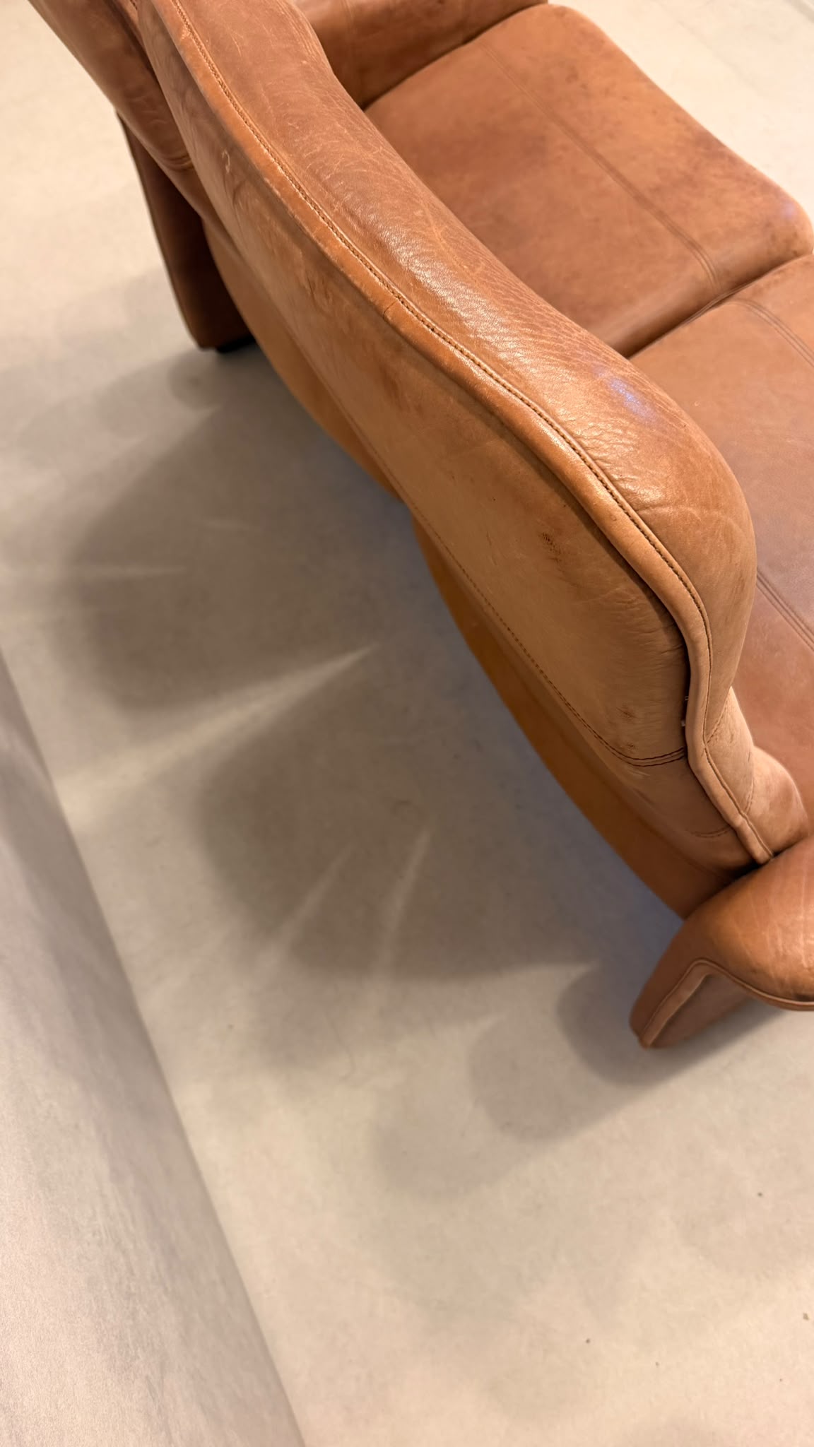 De Sede DS-50 2-Sitzer Ledersofa Designklassiker in cognac