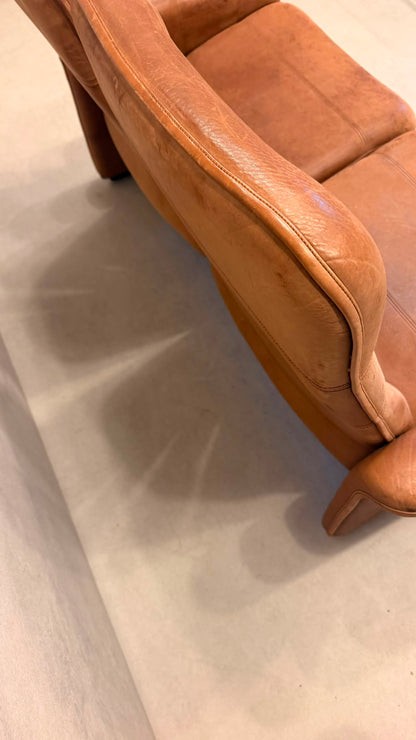 De Sede DS-50 2-Sitzer Ledersofa Designklassiker in cognac