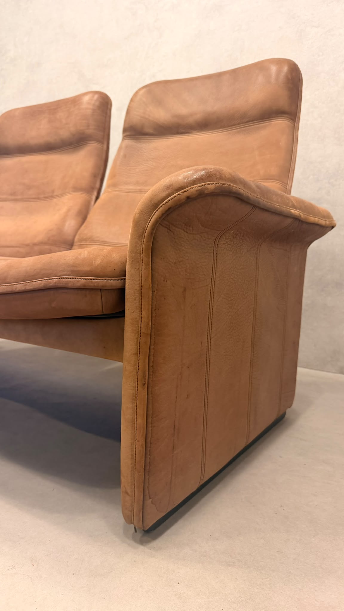 De Sede DS-50 2-Sitzer Ledersofa Designklassiker in cognac