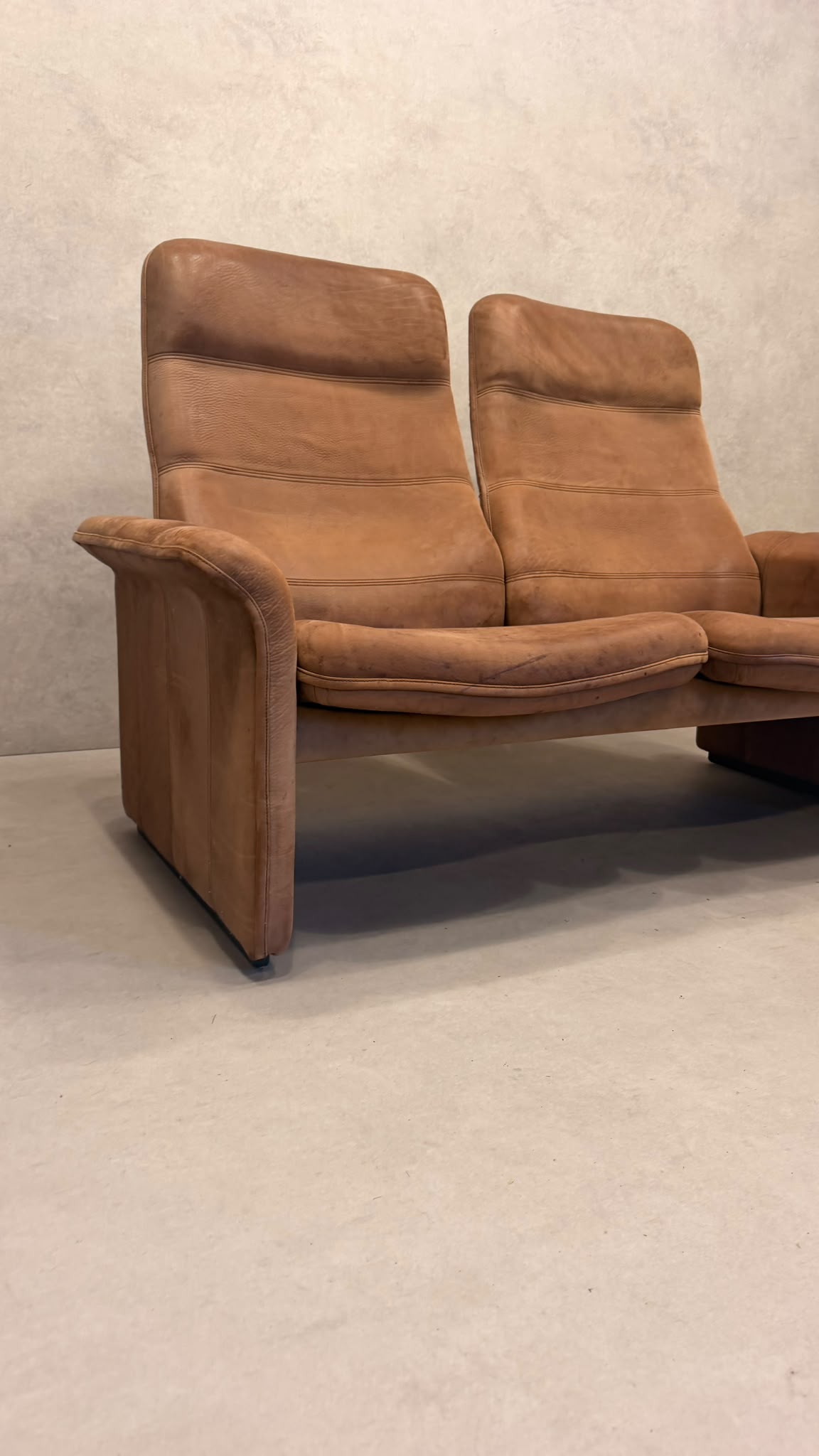 De Sede DS-50 2-Sitzer Ledersofa Designklassiker in cognac