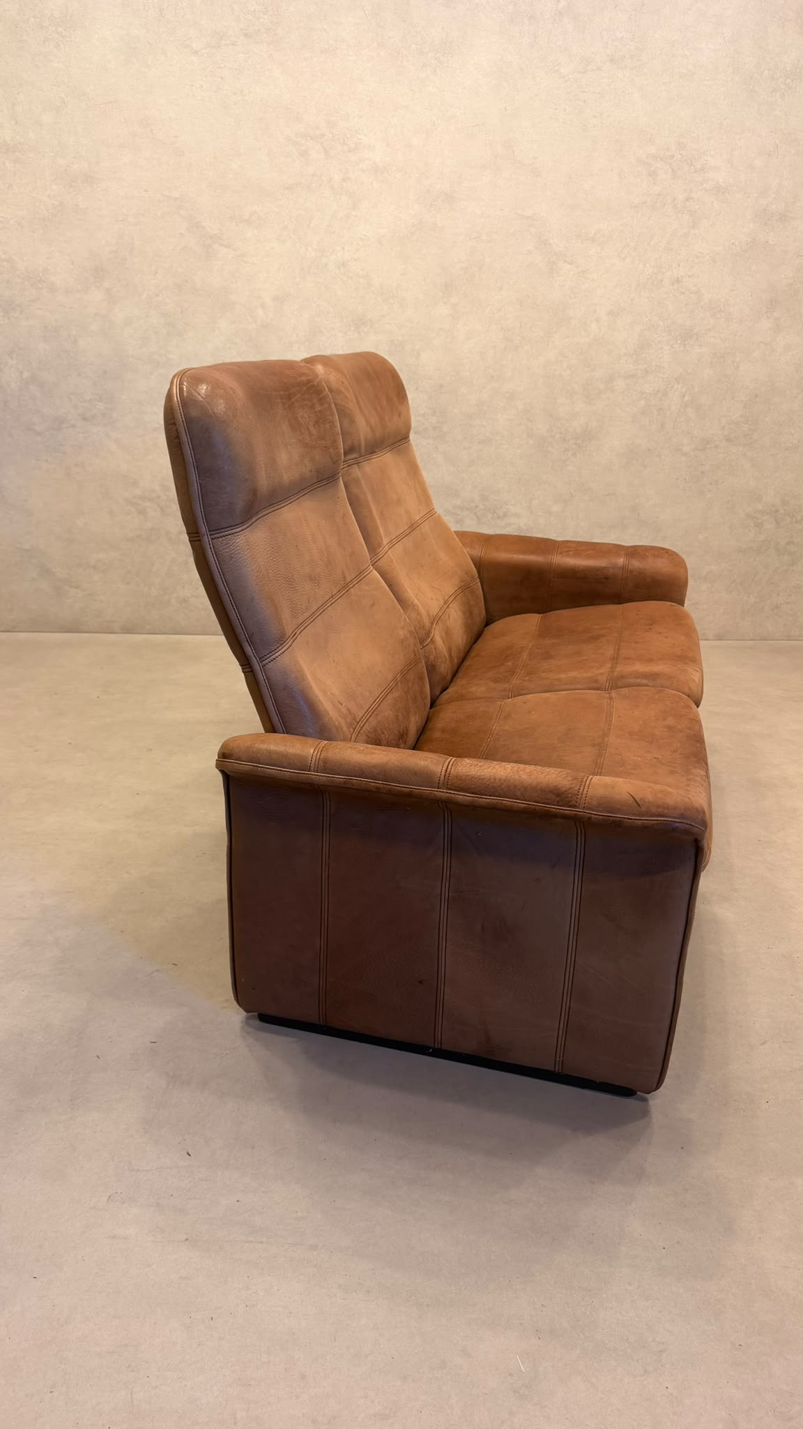 De Sede DS-50 2-Sitzer Ledersofa Designklassiker in cognac