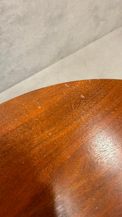 Vintage Art Déco Beistelltisch rund aus Holz