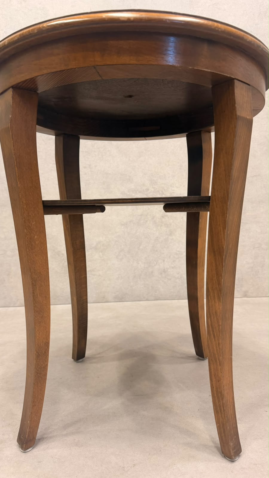 Vintage Art Déco Beistelltisch rund aus Holz