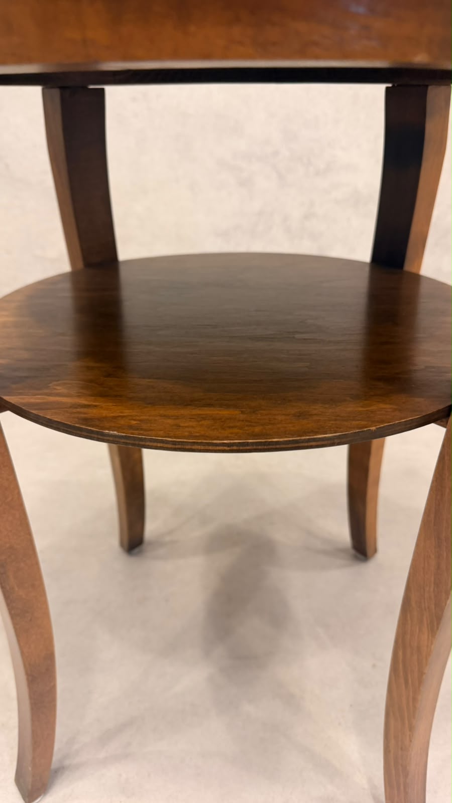 Vintage Art Déco Beistelltisch rund aus Holz