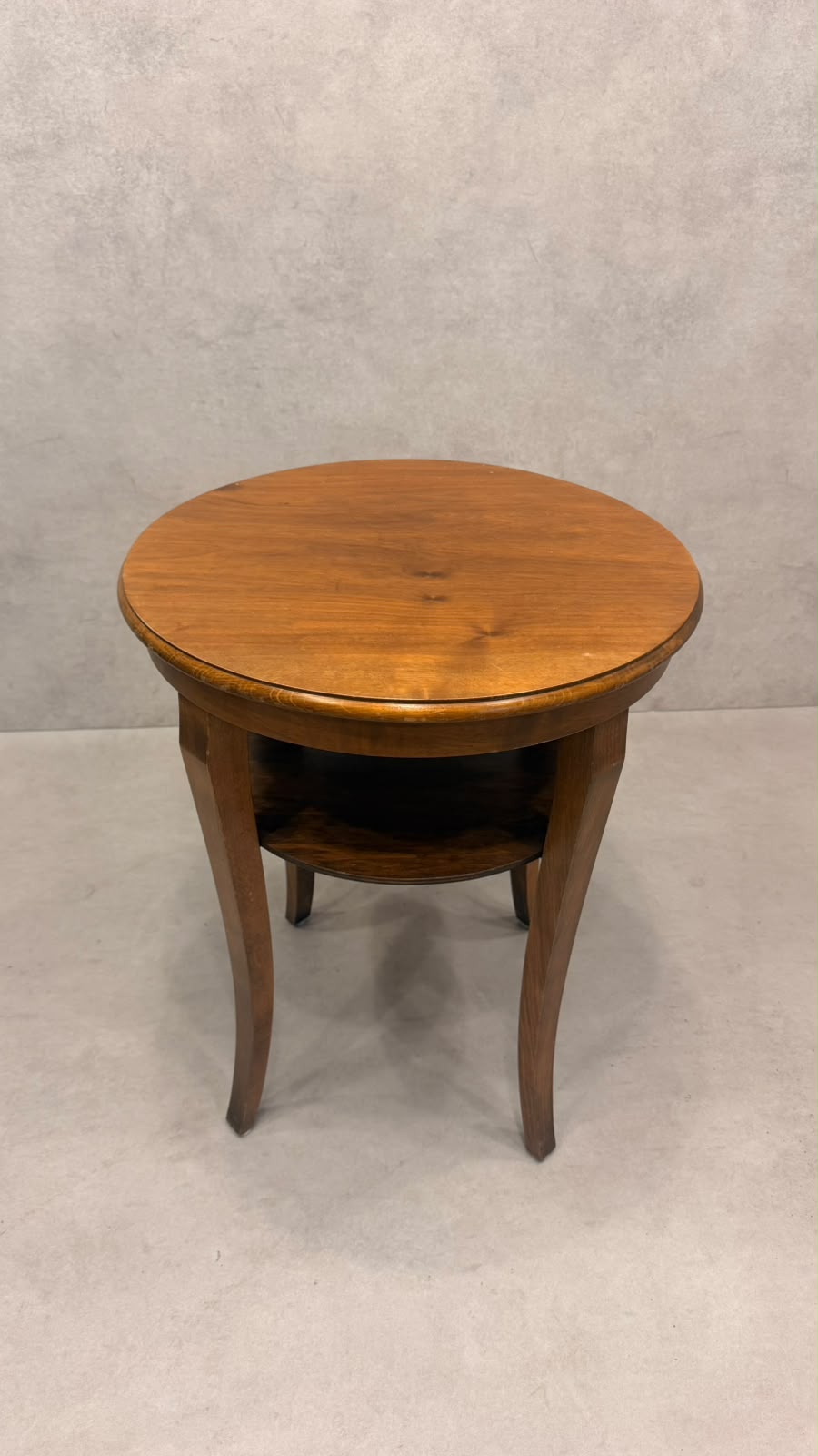 Vintage Art Déco Beistelltisch rund aus Holz