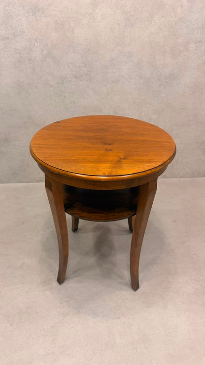 Vintage Art Déco Beistelltisch rund aus Holz