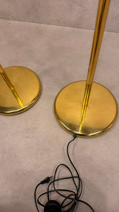 Vintage Gelenk Stehlampen aus Messing 70er/80er goldfarbig