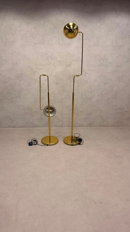 Vintage Gelenk Stehlampen aus Messing 70er/80er goldfarbig