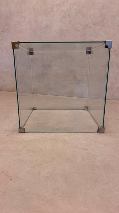 Minimalistischer Design Beistelltisch aus Glas