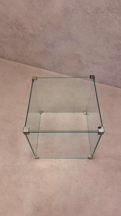 Minimalistischer Design Beistelltisch aus Glas