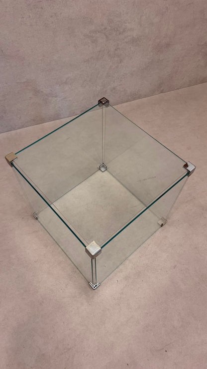 Minimalistischer Design Beistelltisch aus Glas
