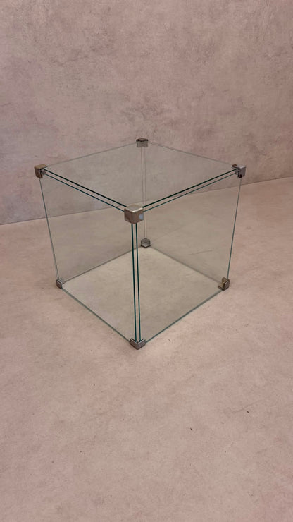 Minimalistischer Design Beistelltisch aus Glas