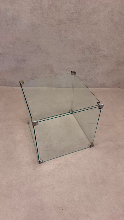 Minimalistischer Design Beistelltisch aus Glas